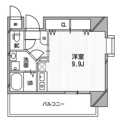 大阪府大阪市西区川口１丁目（賃貸マンション1R・8階・27.28㎡） その2