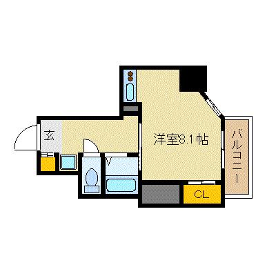 ル・パルトネール梅田北 1305｜大阪府大阪市北区豊崎１丁目(賃貸マンション1R・13階・22.92㎡)の写真 その2