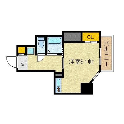 ル・パルトネール梅田北 804｜大阪府大阪市北区豊崎１丁目(賃貸マンション1R・8階・22.92㎡)の写真 その2