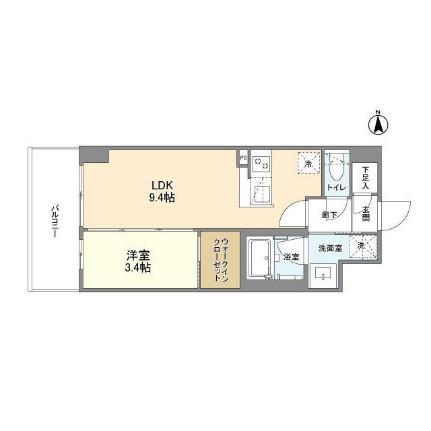 アヴェニール中崎 0707｜大阪府大阪市北区中崎１丁目(賃貸マンション1LDK・7階・32.72㎡)の写真 その2