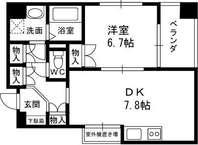 Ｋ．Ｈ．Ｅ 701｜大阪府大阪市福島区吉野１丁目(賃貸マンション1DK・7階・45.00㎡)の写真 その2