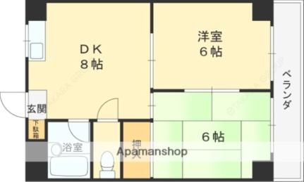 ルーチェ長田 303｜大阪府東大阪市稲田新町２丁目(賃貸マンション2DK・3階・40.00㎡)の写真 その2