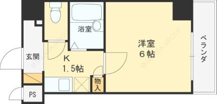 ＰＳ　ＨＩＧＡＳＨＩ　ＯＳＡＫＡ（イマザキマンション） 214｜大阪府東大阪市長田中１丁目(賃貸マンション1K・2階・18.01㎡)の写真 その2