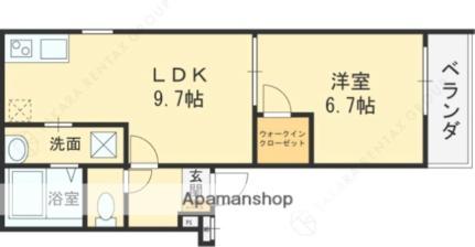 フジパレス弥刀駅東 303｜大阪府東大阪市友井３丁目(賃貸アパート1LDK・3階・38.04㎡)の写真 その2