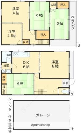 大阪府東大阪市三島１丁目（賃貸一戸建6DK・3階・116.22㎡） その2