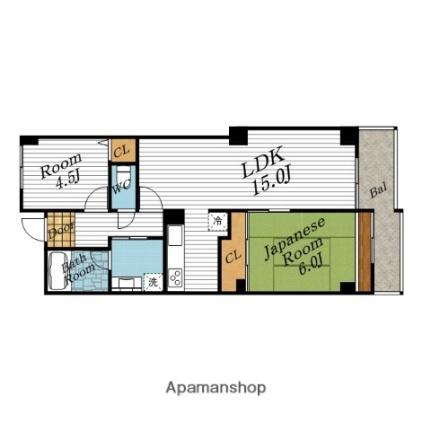 大阪府豊中市待兼山町（賃貸マンション4DK・1階・60.01㎡） その2