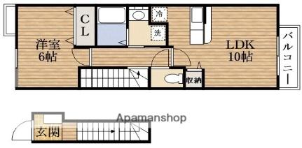 プレコーポ巽東 202｜大阪府大阪市生野区巽東２丁目(賃貸アパート1LDK・2階・42.37㎡)の写真 その2