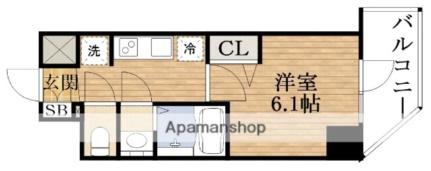 プレサンス天王寺勝山 601｜大阪府大阪市天王寺区勝山４丁目(賃貸マンション1K・6階・22.04㎡)の写真 その2