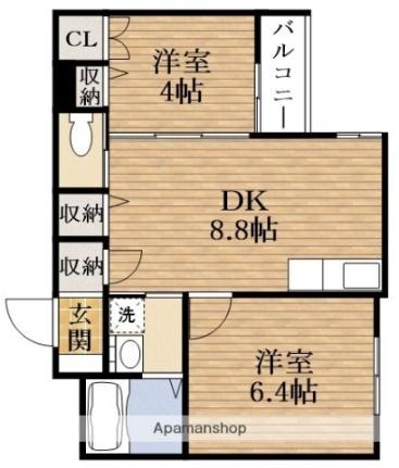 ラパンＭＫ 204｜大阪府大阪市東住吉区照ケ丘矢田３丁目(賃貸アパート2DK・2階・42.41㎡)の写真 その2