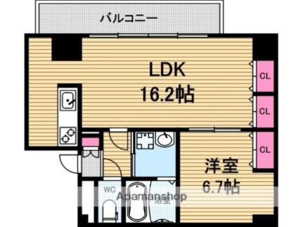 ドゥーエ谷町 1006｜大阪府大阪市中央区瓦屋町１丁目(賃貸マンション1LDK・10階・50.78㎡)の写真 その2