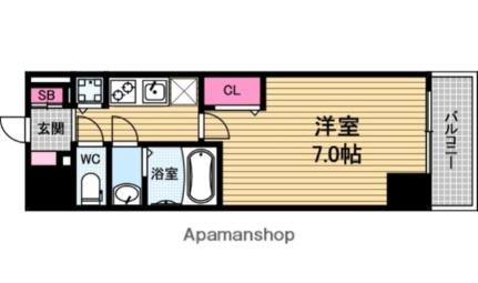 プレサンス堺筋本町駅前シェル 203｜大阪府大阪市中央区北久宝寺町１丁目(賃貸マンション1K・2階・24.21㎡)の写真 その2