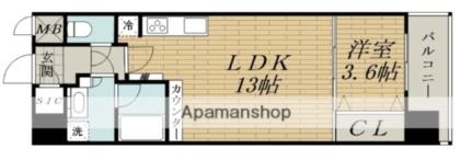 スプランディッド福島ＷＥＳＴ． 802｜大阪府大阪市福島区海老江８丁目(賃貸マンション1LDK・8階・40.70㎡)の写真 その2