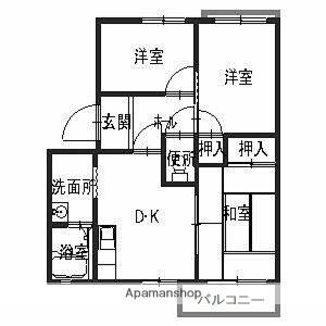 フラワーハイツムラナカ ｜大阪府岸和田市土生町(賃貸アパート3DK・2階・50.78㎡)の写真 その2