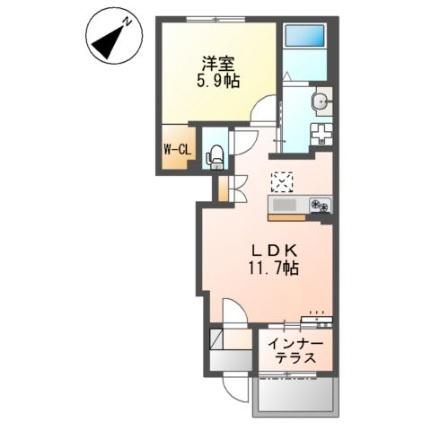 フォルビート　ジン 102｜大阪府泉大津市板原町２丁目(賃貸アパート1LDK・1階・43.24㎡)の写真 その2