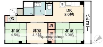 山田マンション  ｜ 大阪府吹田市千里山西６丁目（賃貸マンション3DK・2階・55.00㎡） その2