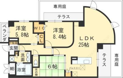 イーグル山手 505｜兵庫県尼崎市上ノ島町３丁目(賃貸マンション3LDK・5階・100.04㎡)の写真 その2