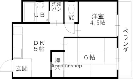 中尾ビル 303｜兵庫県西宮市室川町(賃貸マンション2K・3階・35.00㎡)の写真 その2