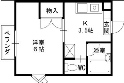 福来西宮北口 201号室｜兵庫県西宮市平木町(賃貸アパート1K・2階・22.35㎡)の写真 その2