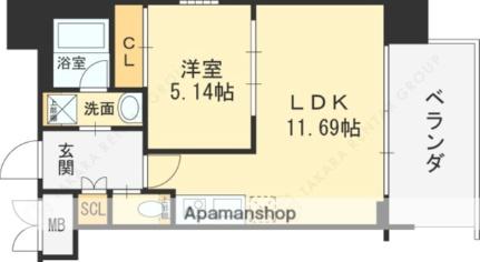 大阪府東大阪市荒本新町(賃貸マンション1LDK・3階・39.75㎡)の写真 その2