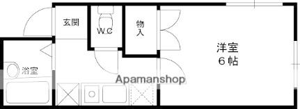 甲子園シティハウス 201｜兵庫県西宮市甲子園七番町(賃貸アパート1K・2階・20.00㎡)の写真 その2