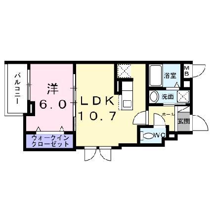 フォーチュンパークIV 201｜兵庫県尼崎市今福２丁目(賃貸アパート1LDK・2階・40.01㎡)の写真 その2