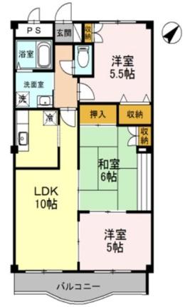 グランディール大幸 207｜兵庫県姫路市東山(賃貸アパート3LDK・2階・66.15㎡)の写真 その2