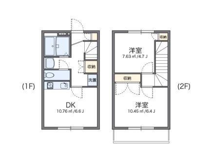 レオパレスグランディール 105｜兵庫県姫路市広畑区西蒲田(賃貸アパート2DK・1階・46.36㎡)の写真 その2