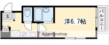 ジュネス姫路II 403｜兵庫県姫路市飾磨区三宅１丁目(賃貸マンション1K・4階・22.51㎡)の写真 その2