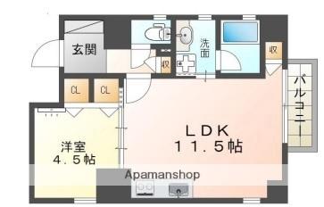 アンゼン十二所前 301｜兵庫県姫路市忍町(賃貸マンション1LDK・3階・44.61㎡)の写真 その2