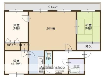 アルテハイム姫路 203｜兵庫県姫路市北平野南の町(賃貸マンション3LDK・2階・81.30㎡)の写真 その2