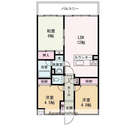 アルコ・ラ・カーサ姫路土山 404｜兵庫県姫路市土山６丁目(賃貸マンション3LDK・4階・59.70㎡)の写真 その2