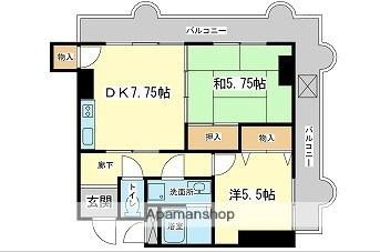 ＲＢマンション 205｜兵庫県姫路市土山６丁目(賃貸マンション2DK・2階・47.69㎡)の写真 その2