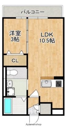 フィオーレ三条  ｜ 奈良県奈良市三条大路１丁目（賃貸アパート1LDK・3階・33.40㎡） その2