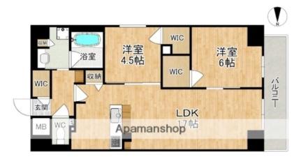 奈良県奈良市大宮町１丁目(賃貸マンション2LDK・3階・63.97㎡)の写真 その2