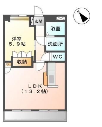 コンフォース21 102｜和歌山県和歌山市田尻(賃貸マンション1LDK・1階・45.63㎡)の写真 その2