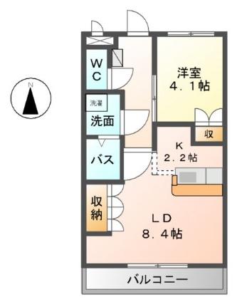 ＳＵＮ　　ＰＡＴＩＯ　III 202｜和歌山県和歌山市布施屋(賃貸アパート1LDK・2階・36.00㎡)の写真 その2