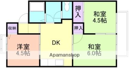 カンファーツリービュー 207｜和歌山県和歌山市市小路(賃貸アパート3DK・2階・46.35㎡)の写真 その2