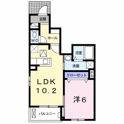 ヴェルソー有本I 105｜和歌山県和歌山市有本(賃貸アパート1LDK・1階・41.24㎡)の写真 その2