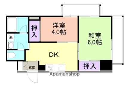 和歌山県和歌山市美園町４丁目(賃貸マンション2DK・5階・38.18㎡)の写真 その2