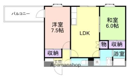 シャンティイ田中町 602｜和歌山県和歌山市田中町５丁目(賃貸マンション2DK・6階・49.10㎡)の写真 その2