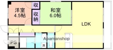 和歌山県和歌山市土入(賃貸マンション2LDK・4階・61.60㎡)の写真 その2