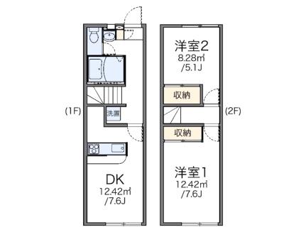 レオパレスサニーコートＡ 105｜和歌山県和歌山市松江北６丁目(賃貸アパート2DK・1階・49.68㎡)の写真 その2