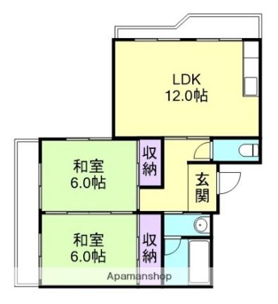 和歌山県和歌山市打越町(賃貸マンション2LDK・1階・55.08㎡)の写真 その2