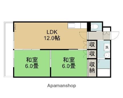 エスプラナーデ 203｜鳥取県鳥取市国府町新通り３丁目(賃貸アパート2LDK・2階・53.20㎡)の写真 その2