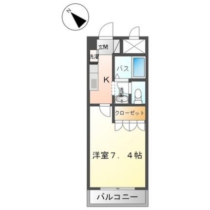 久松プレイス 305｜鳥取県鳥取市西町３丁目(賃貸マンション1K・3階・24.75㎡)の写真 その2