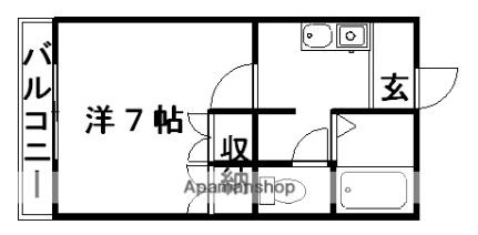 メゾン・ド・クリモ 201｜鳥取県鳥取市南安長２丁目(賃貸アパート1K・2階・23.40㎡)の写真 その2