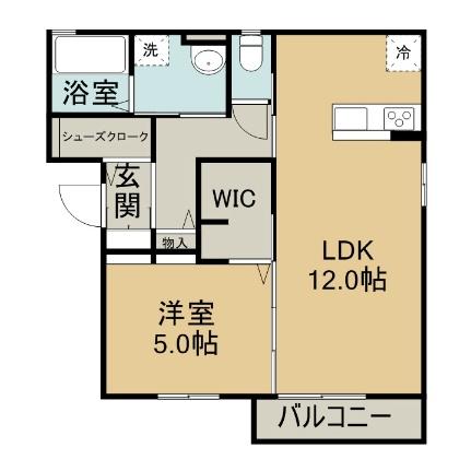 サンシャイン 302 ｜ 島根県松江市西川津町（賃貸アパート1LDK・3階・47.58㎡） その2