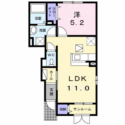 エスプランドルＡ 105｜島根県松江市坂本町(賃貸アパート1LDK・1階・41.96㎡)の写真 その2