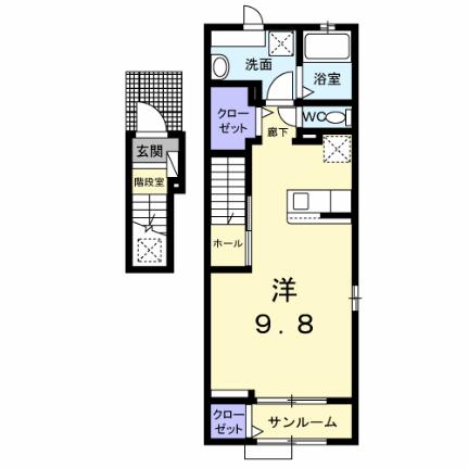 ラフレシールＭ 201 ｜ 島根県松江市雑賀町（賃貸アパート1R・2階・39.09㎡） その2