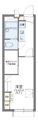 レオパレスライトスペースII 203 ｜ 岡山県岡山市中区桜橋３丁目（賃貸アパート1K・2階・22.35㎡） その2